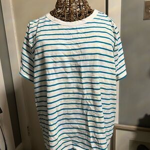 Striped Blue and White womens Shirt